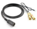 3 ft. DIN-7 Female / (2) RCA Male (Ground)