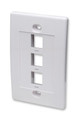 3 Outlet Flush Mount Wall Plate, White