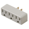 3-Outlet Polarized Wall Tap, Ivory (2-Pack)