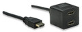 HDMI Male to 2 HDMI Female Y Splitter, Manhattan 307833