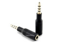 3.5 mm Stereo (TRRS) Male / (TRS) Female Adapter