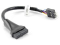 4 in. USB 3.0 20-Pin Motherboard Female / USB 2.0 8-Pin Male Adapter