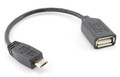 4 inch USB A-Type Female to Micro-B 5-Pin Male Adapter Cable
