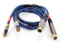 5 ft. Pro-Series 2-XLR Female to 2-RCA Male Audio Cable with Gold Plated Contacts & Nylon Mesh