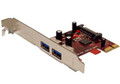 2 Port SuperSpeed USB 3.0 PCI Express Card with 15-pin SATA Power Connector