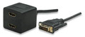 DVI-D Dual Link Male to HDMI Female and HDMI Female Video Splitter, Manhattan 308182