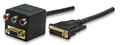 DVI-I Dual Link Male to VGA Female & 3- RCA Component Female Video Splitter Cable, Manhattan 307871