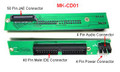 Slim Notebook CD-ROM 50 Pin JAE to Standard 40 pin IDE Adapter