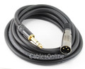 10 ft. Premium XLR Male to 1/4 in. TRS Male Audio Cable, 16 AWG, Gold-Plated
