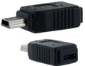 USB 2.0 Micro-B Female to Mini-B 5-Pin Male Adapter