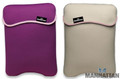 Reversible Notebook Computer Pouch, Purple/Cream, Fits Most Widescreens Up to 10"