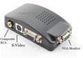 VCR/DVD/Camera to PC Monitor, RCA/S-Video/VGA to VGA Converter Adapter