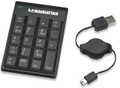 Ultra-Slim USB Numeric Keypad with 2-Port Hub, Manhattan 177443