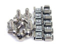 M6 Mounting Nuts & Cage Screws for Network Server Rack/Cabinet (100 Pack)