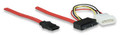 Manhattan, 12-inch Slimline SATA 13-Pin (7+6 Pin) Male to 7-Pin SATA Male and 4-Pin 5V-12 V Molex Cable