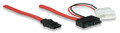Manhattan, 12-inch Slimline SATA 13-Pin (7+6 Pin) Male to 7-Pin SATA Male and 4-Pin 5V Molex Cable
