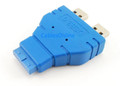 USB 3.0 Motherboard 20-Pin Header Female to 2x USB A-Type Male Adapter