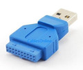 USB 3.0 Motherboard 20Pin Header to USB Type-A Male Adapter