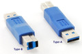 USB 3.0 Type-A Male to Type-B Male Gender Changer Adapter