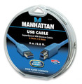 10' USB 3.0 Super-Speed A Male to B Male, Manhattan 391870