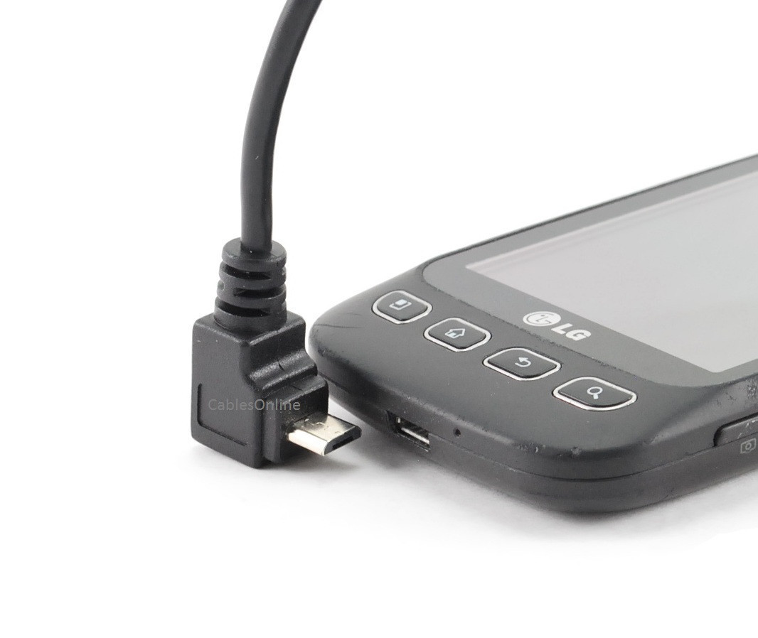 Right Angle Micro USB Cable - USB 2.0 A-Male to Micro B - Sixfab