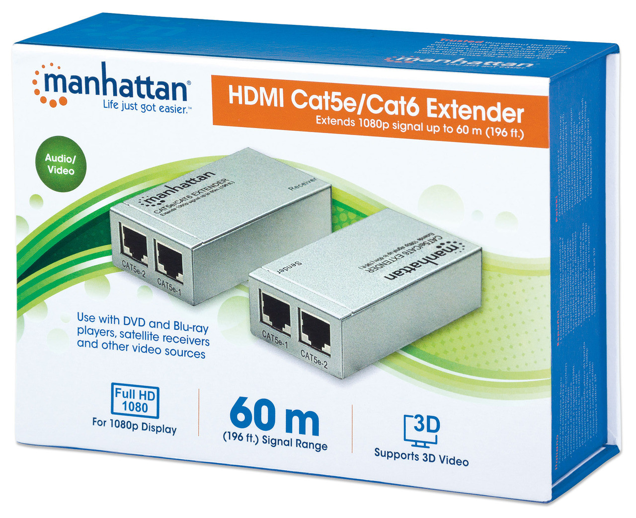 Manhattan Extensor HDMI Cat5e/ Cat6 (177269)