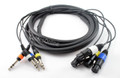 10ft. XLR Female to 1/4" TRS Male 4-Channel Balanced Audio Snake Cable