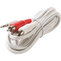 12 ft. 3.5mm Stereo Male to 2 RCA Male Audio Cable, White