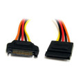 12 in. SATA 15-Pin Male/Female Power Extension Cable