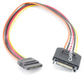 12 inch SATA 15-Pin Male to Female Power Extension Cable