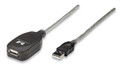 16' USB 2.0 A Male to A Female Active Extesnion Cable, Manhattan 519779