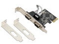 2-Port DB-9 Serial PCI Express Controller Card w/ (2) Low Profile Brackets (MSC9922 Chipset)