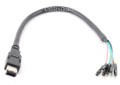 12" Firewire IEEE 1394 6-Pin Male to 6-Pin IDc Female with Male Headers