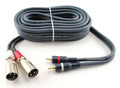 12 ft. 2-XLR 3C Male to 2-RCA Male Stereo Audio Cable