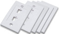 2-Outlet Flush-Mount Wall-Plate, White, 5-Pack, INTELLINET 771078