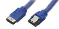3 ft. SATA-II to eSATA Round Data Cable, 3GBps I-L Shape Plugs, Blue