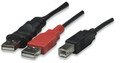 3 FT. USB 2.0 A Male to A Male and B Male Y Power Booster Cable for External USB Devices, Manhattan 305952