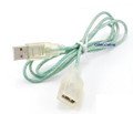 3 ft. USB 2.0 A Male to Female Extension Cable - Clear