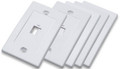 1-Outlet Flush-Mount Wall-Plate, White, 5-Pack, INTELLINET 771061
