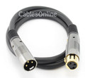 3 ft Premium XLR Male to Female Extension Microphone Audio Cable