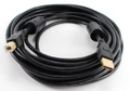 20 Feet Hi-Speed USB 2.0 A-Male to B-Male Cable with Two Ferrite Cores, 20-AWG, Gold Plated