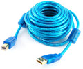 20 Feet Hi-Speed USB 2.0 A-Male to B-Male Cable with Two Ferrite Cores, Gold Plated