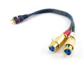 1 ft. 2-XLR 3C Female to 2-RCA Male Stereo Audio Cable