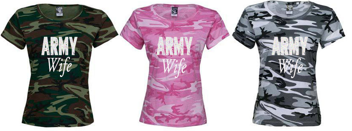 Camo Army Wife Shirts