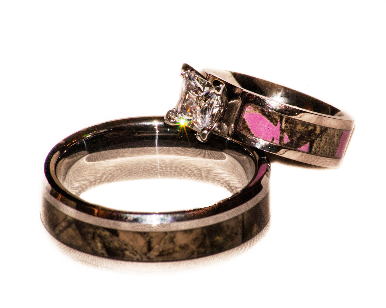 Pink Camo Engagement Ring