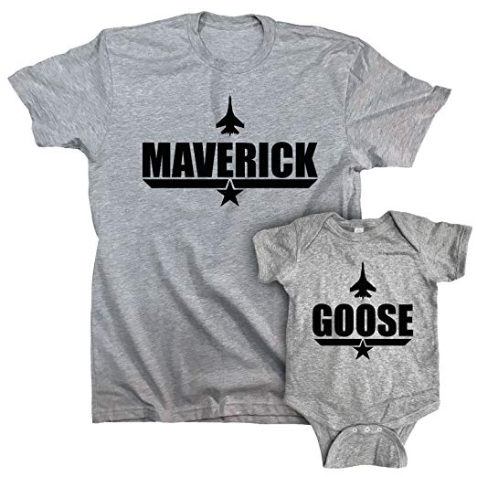 Maverick and Goose Father and Baby Shirts