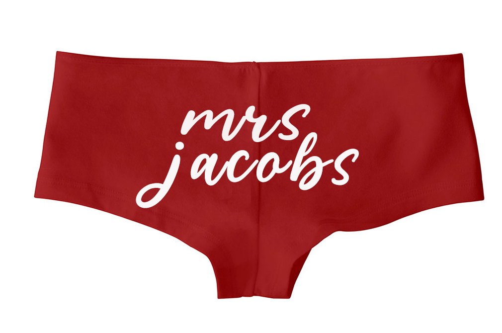 Personalized Bridal Panty With Groom's Name