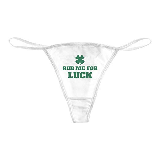 Sexy St Patrick's Day Thong Green Lips Shamrock Clover Kiss Naughty Panties  Sexy Underwear Lingerie 