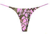Pink Camo Thong Panty Womens The Hunt Is Over Bachelorette Bridal Shower Gift Sexy Valentines