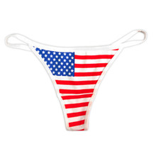American Flag Stars and Stripes thong - front